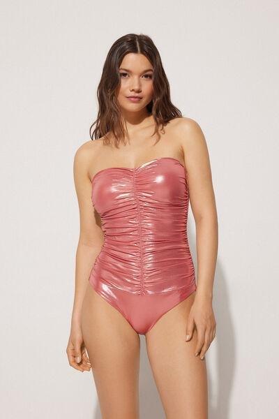 Pink One-Piece Bandeau Swimsuit, , large image number 0