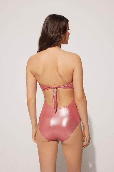 Pink One-Piece Bandeau Swimsuit, , large image number 2
