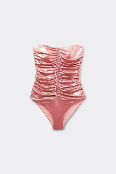 Pink One-Piece Bandeau Swimsuit, , large image number 4