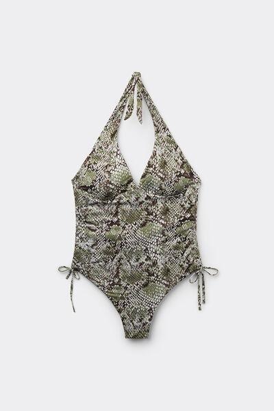 Multicolour Low Cut One-Piece Swimsuit, , large image number 4