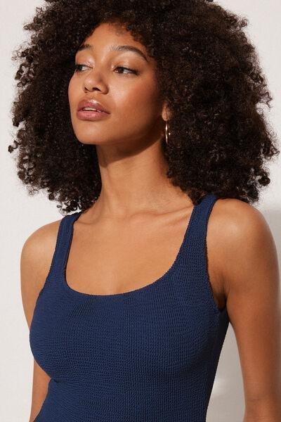 Navy Lightly Padded One-Piece Swimsuit, , large image number 3