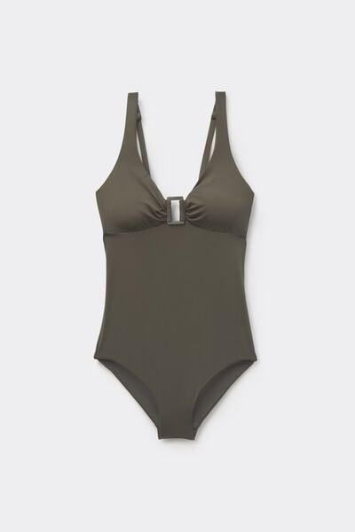 Green One-Piece Triangle Swimsuit, 5701_226Z, large image number 4