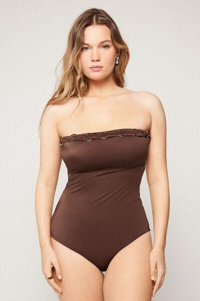Brown Royal Essence One-Piece Triangle Swimsuit, 5701_301Z, large image number 1