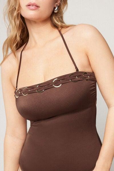Brown Royal Essence One-Piece Triangle Swimsuit, 5701_301Z, large image number 3
