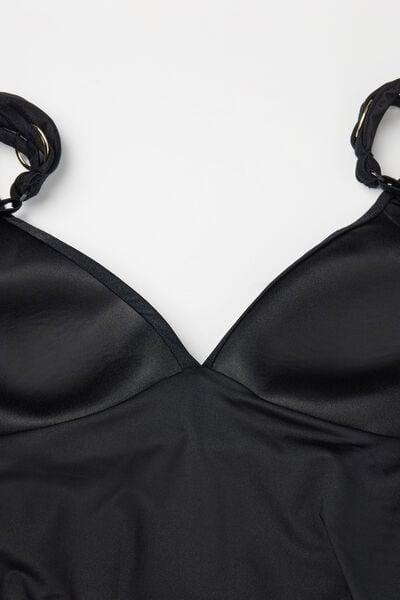 Black Royal Essence One-Piece Triangle Swimsuit, Black, large image number 6