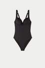 Tezenis - Black Recycled Microfibre Balconette One-Piece Swimsuit
