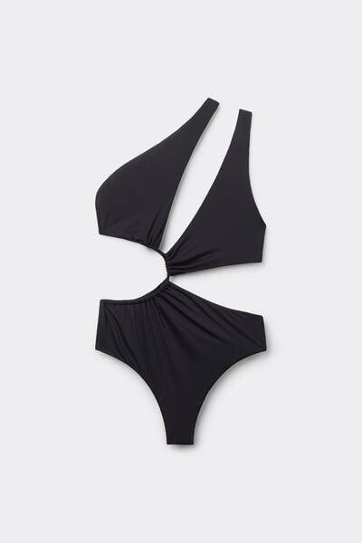 Black One-Piece Swimsuit, , large image number 3