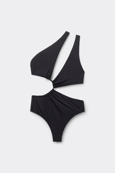 Black One-Piece Swimsuit, , large image number 4