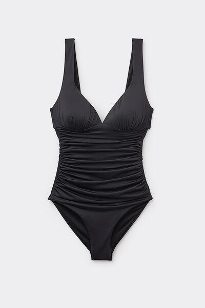 Black Padded One-Piece Swimsuit, , large image number 4