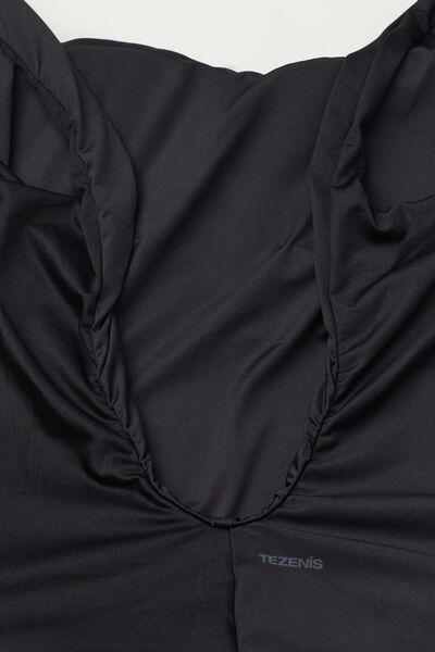 Black Padded One-Piece Swimsuit, Black, large image number 5