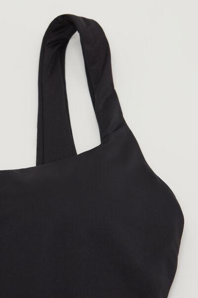 Black Padded One-Piece Swimsuit, Black, large image number 5