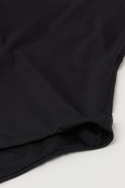 Black Padded One-Piece Swimsuit, Black, large image number 6