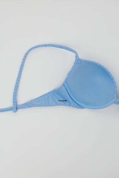 Blue Dreamy Texture Padded Push-Up Bikini Top, 5701_280Z, large image number 5