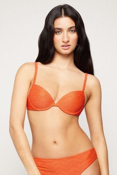 Orange Sparkling Touch Padded Push-Up Bikini Top, 5701_289Z, large image number 1