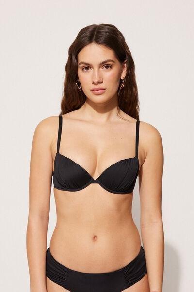 Black Graduated Push-Up Bikini Top, , large image number 0