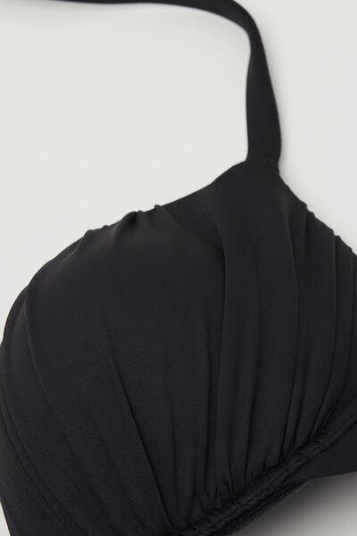 Black Graduated Push-Up Bikini Top, Black, large image number 5