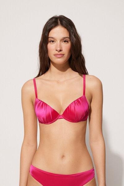 Pink Preformed Push-Up Bikini Top, , large image number 0