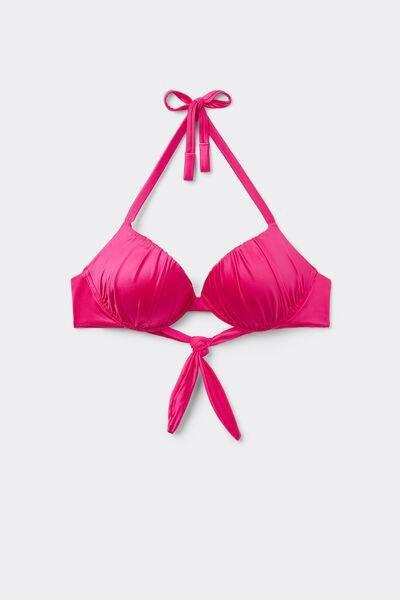 Pink Preformed Push-Up Bikini Top, , large image number 4