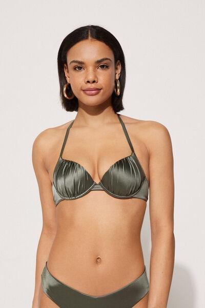 Green Preformed Push-Up Bikini Top, , large image number 0