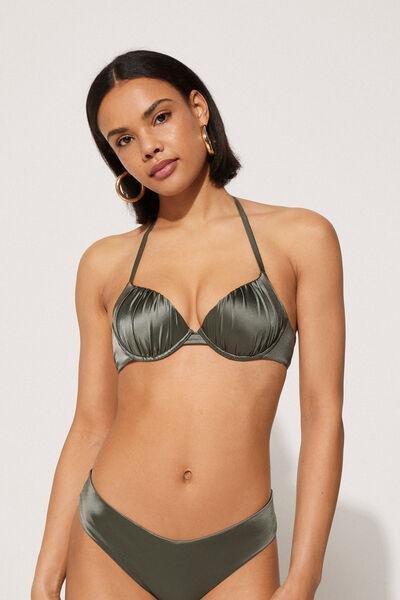 Green Preformed Push-Up Bikini Top, , large image number 1