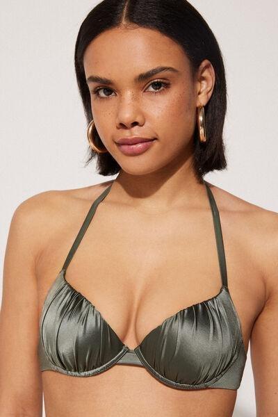 Green Preformed Push-Up Bikini Top, , large image number 3
