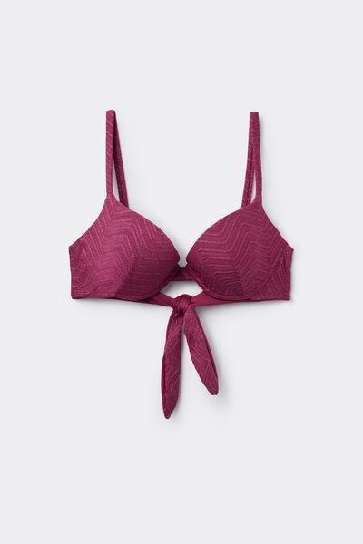 Pink Sparkling Touch Lightly Padded Push-Up Bikini Top, 5701_287Z, large image number 4