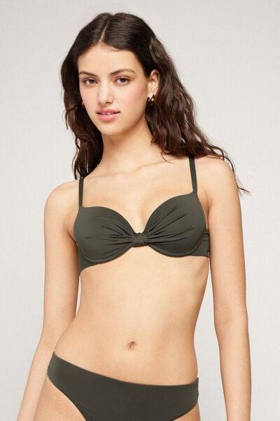 Green Timeless Look Lightly Padded Push-Up Bikini Top, 5701_226Z, large image number 1