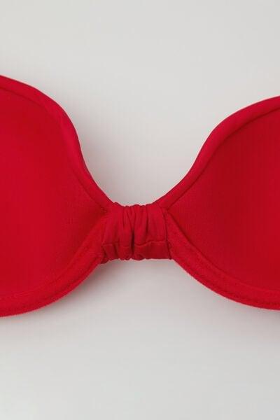 Red Timeless Look Lightly Padded Push-Up Bikini Top, 5701_290Z, large image number 5