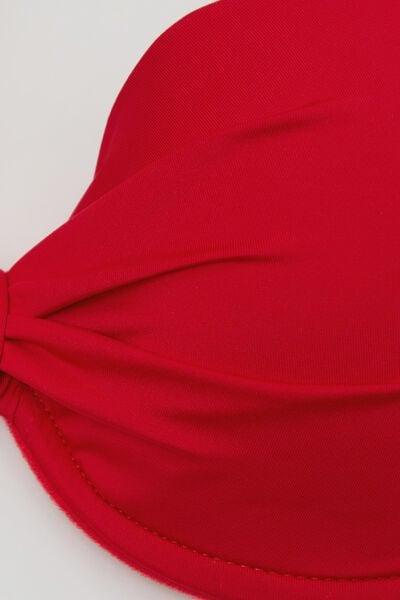 Red Timeless Look Lightly Padded Push-Up Bikini Top, 5701_290Z, large image number 6