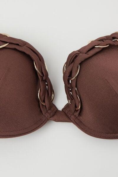Brown Royal Essence Lightly Padded Push-Up Bikini Top, 5701_301Z, large image number 5