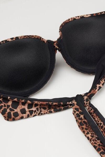 Brown Savage Sun Lightly Padded Push-Up Bikini Top, 5701_294Z, large image number 5