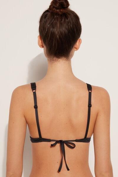 Black Push-Up Bikini Top, Black, large image number 5