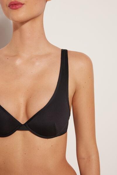 Black Push-Up Bikini Top, Black, large image number 7