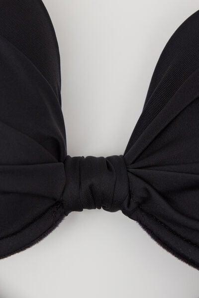 Black Lightly Padded Push-Up Bikini Top, Black, large image number 5
