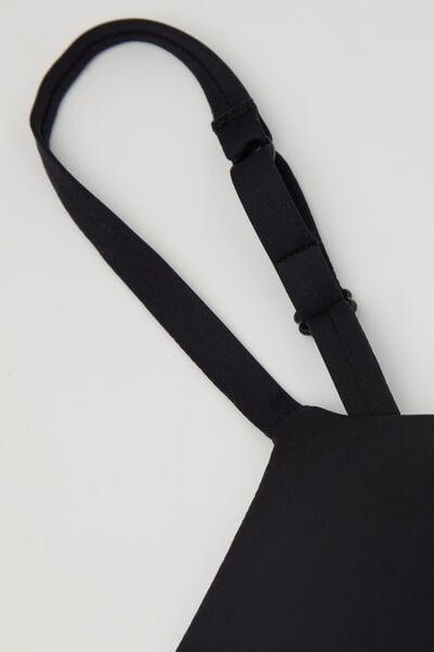 Black Lightly Padded Push-Up Bikini Top, Black, large image number 6