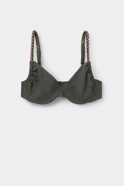 Green Tiki Texture Balconette Bikini Top, 5701_503Y, large image number 3