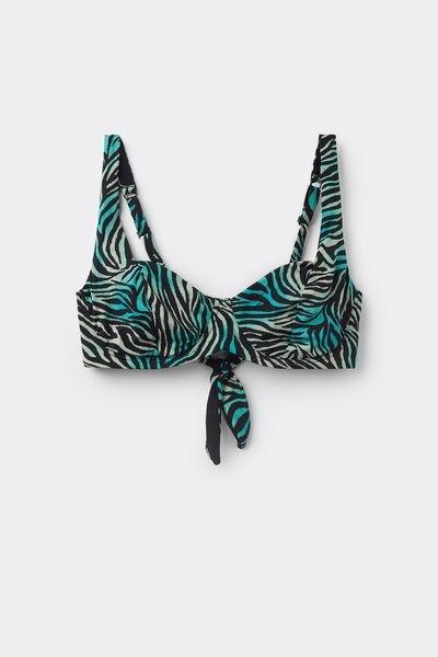 Multicolour Animal Print Balconette Bikini Top, 5701_507Y, large image number 4