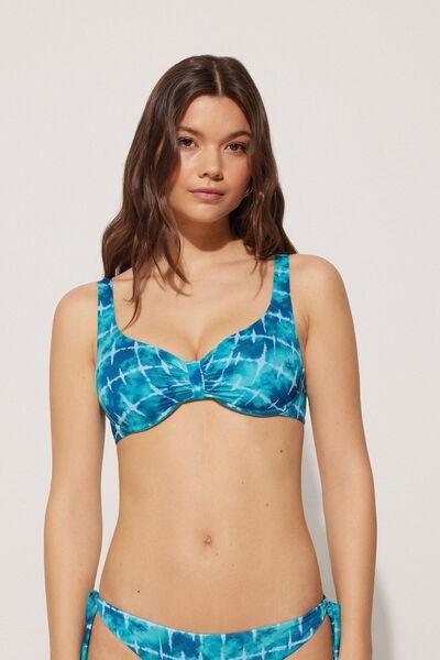 Blue Balconette Bikini Top, 5701_515Y, large image number 0