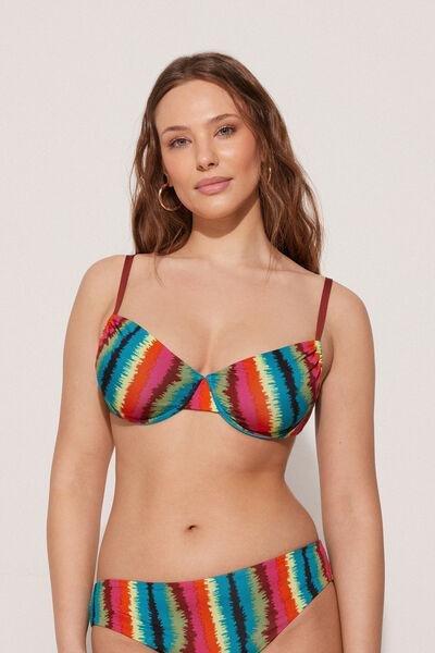 Multicolour Balconette Bikini Top, , large image number 0
