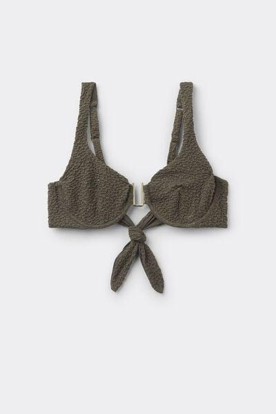 Green Crinkle Dune Balconette Bikini Top, 5701_226Z, large image number 4