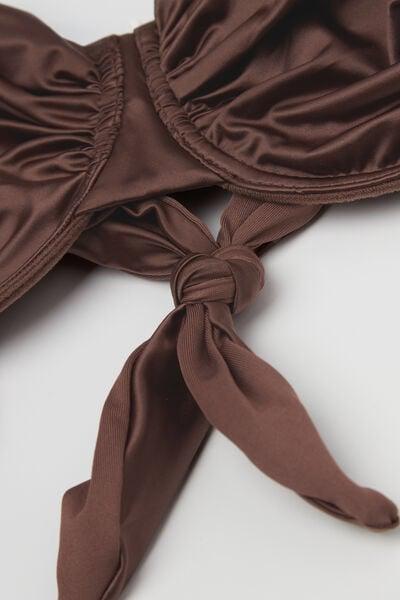 Brown Shiny Glam Balconette Bikini Top, 5701_281Z, large image number 5