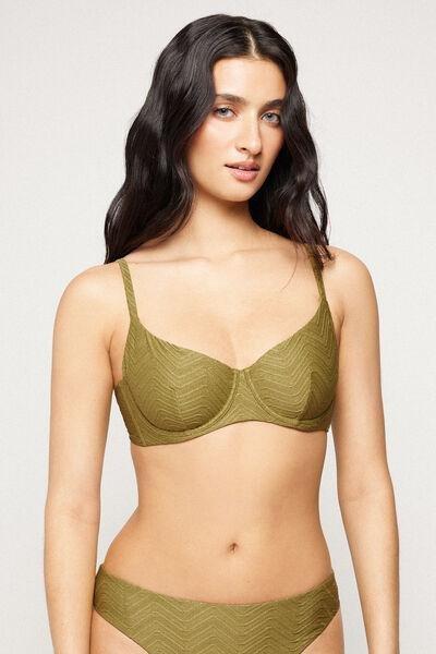 Green Sparkling Touch Balconette Bikini Top, 5701_285Z, large image number 1