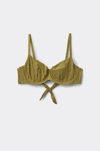 Green Sparkling Touch Balconette Bikini Top, 5701_285Z, large image number 4