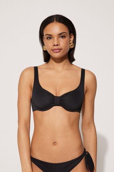 Black Balconette Bikini Top, , large image number 0