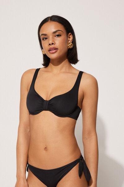 Black Balconette Bikini Top, , large image number 1