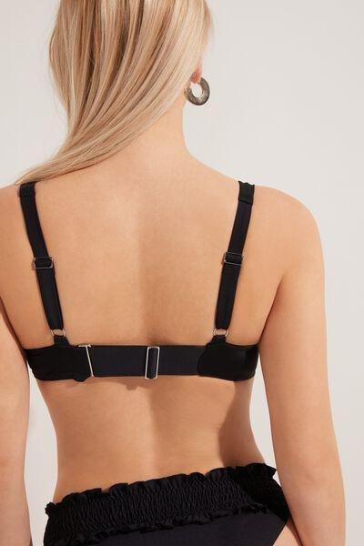 Black Balconette Bikini Top, , large image number 3
