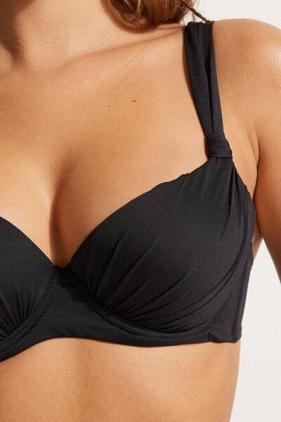 Black Padded Balconette Bikini Top, , large image number 3