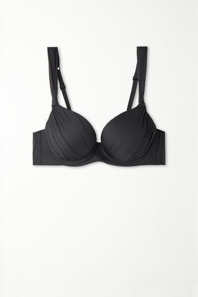 Black Padded Balconette Bikini Top, , large image number 4