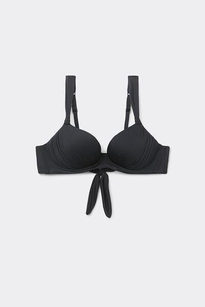 Black Padded Balconette Bikini Top, , large image number 4