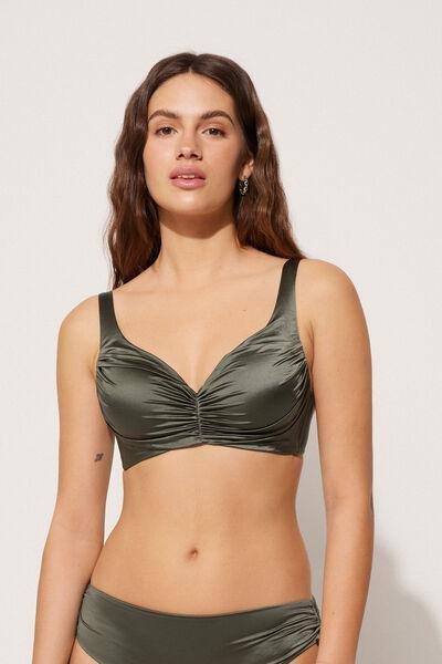 Green Padded Balconette Bikini Top, , large image number 0